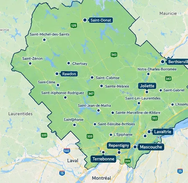 Voir les territoires desservis